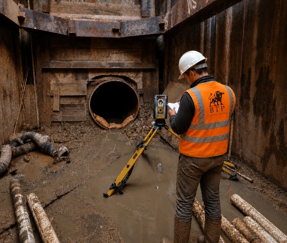 BTP land surveyor at the WHCRWA KM5 water line project in Texas